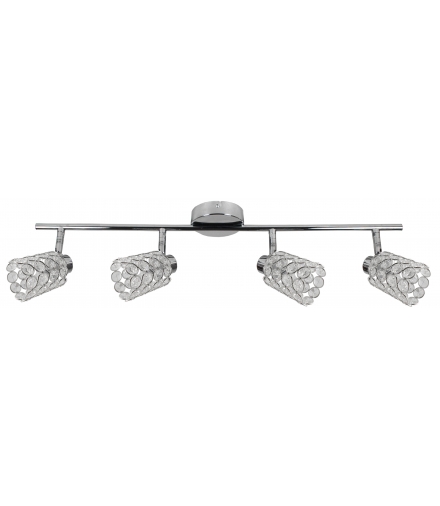 YORK LAMPA SUFITOWA LISTWA 4X40W G9 CHROM Candellux 94-00118