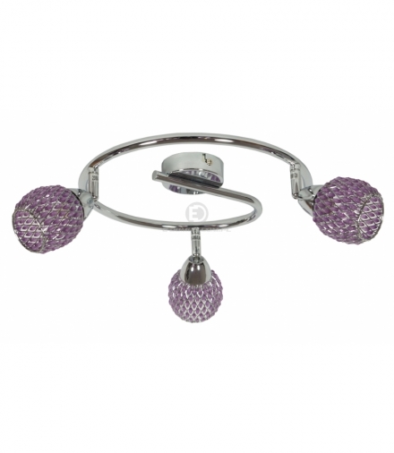 CLEAR LAMPA SUFITOWA SPIRALA 3X40W G9 FIOLET Candellux 98-06936
