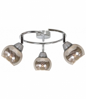 FORT LAMPA SUFITOWA SPIRALA 3X10W E14 LED CHROM Candellux 98-62833