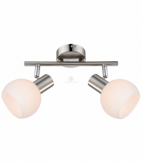 MAURO LAMPA SUFITOWA LISTWA 2X4W E14 LED RGB SATYNA NIKIEL Z PILOTEM Candellux 92-61591