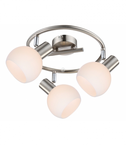 MAURO LAMPA SUFITOWA SPIRALA 3X4W E14 LED RGB SATYNA NIKIEL Z PILOTEM Candellux 98-61997