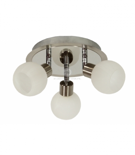 ALABASTER LAMPA SUFITOWA PLAFON 3X40W G9 SATYNA+CHROM Candellux 98-07025