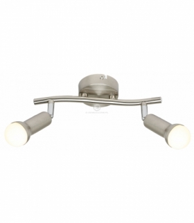 ARC LAMPA SUFITOWA LISTWA 2X40W E14 SATYNA NIKIEL Candellux 92-63298