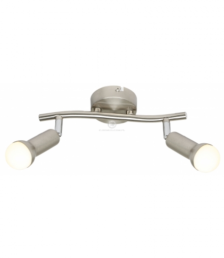 ARC LAMPA SUFITOWA LISTWA 2X40W E14 SATYNA NIKIEL Candellux 92-63298