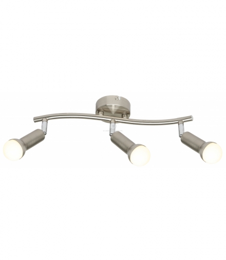 ARC LAMPA SUFITOWA LISTWA 3X40W E14 SATYNA NIKIEL Candellux 93-63465