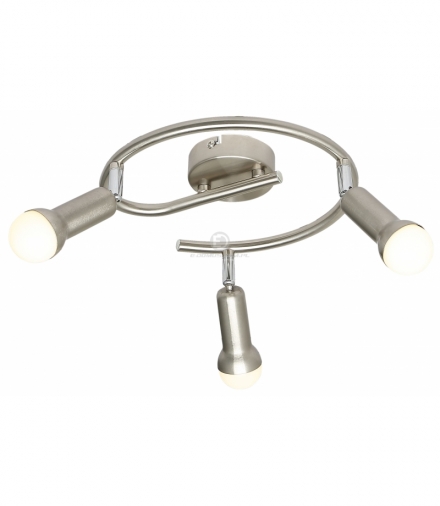 ARC LAMPA SUFITOWA SPIRALA 3X40W E14 SATYNA NIKIEL Candellux 98-63304