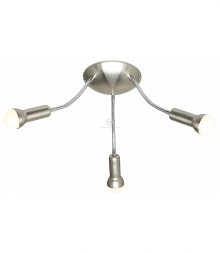 ARC LAMPA SUFITOWA PLAFON 3X40W E14 SATYNA NIKIEL Candellux 98-63311