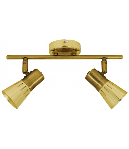 ARENA LAMPA SUFITOWA LISTWA 2X40W R50 E14 ZŁOTO PATYNA Candellux 92-84487