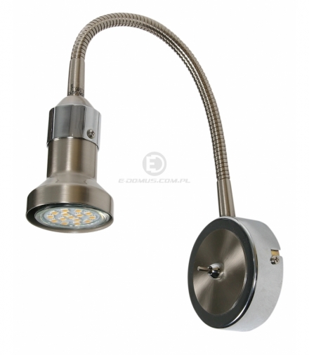 ARKON KINK NA WYSIĘGNIKU GU10 1X50W SAT NIK+CHROM BEZ ŻARÓWEK Candellux 91-60037