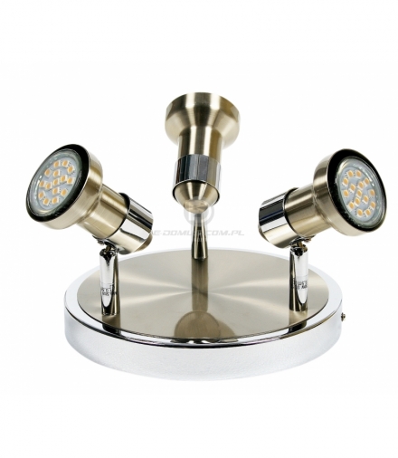 ARKON LAMPA SUFITOWA PLAFON 3X50W GU10 SAT NIKIEL+CHROM BEZ ŻARÓWEK Candellux 98-60051
