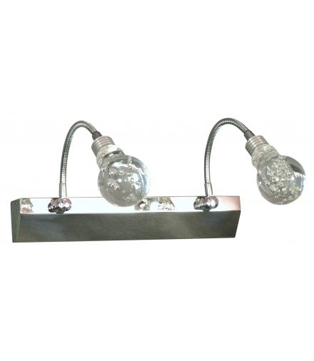 ACRYLIC LED LAMPA KINKIET 2X2W LED CHROM TRANSPARENT Candellux 22-27047