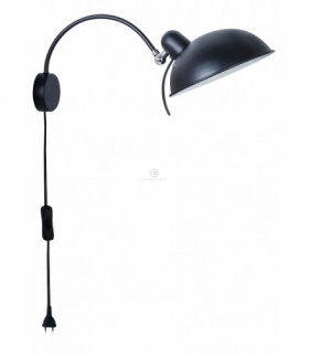 NORA LAMPA KINKIET 1X40W E14 CZARNY Candellux 21-53602