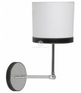 TIDA LAMPA KINKIET 1X40W E14 CHROM/ABAŻUR PŁÓTNO/SKÓRA Candellux 21-31115