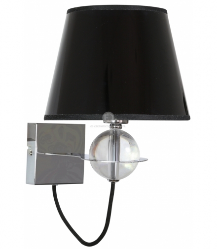 TESORO LAMPA KINKIET 1X40W E14 CZARNY ZŁOTY SRODEK Candellux 21-29508