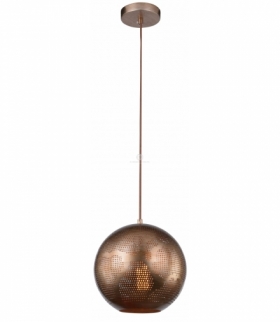 SFINKS LAMPA WISZĄCA 25 KULA W 1X60W E27 AŻUROWY JASNO BRĄZOWY Candellux 31-43276