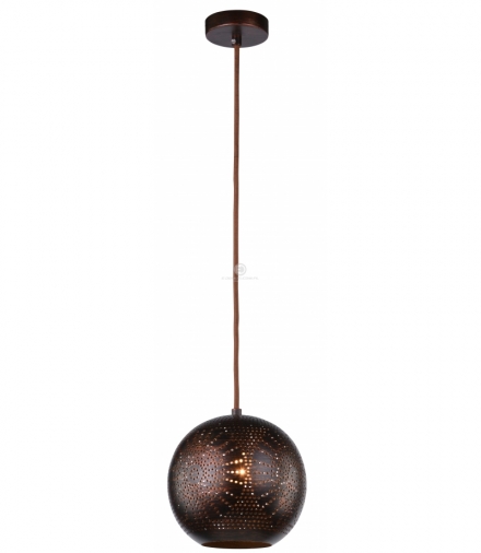 SFINKS LAMPA WISZĄCA 25 KULA S 1X60W E27 AŻUROWY BRĄZOWY Candellux 31-43283