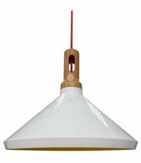 ROBINSON LAMPA WISZĄCA 35 1X60W E27 BIAŁY / WNĘTRZE ŻÓŁTE Candellux 31-37671