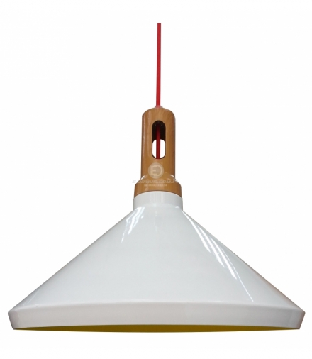 ROBINSON LAMPA WISZĄCA 35 1X60W E27 BIAŁY / WNĘTRZE ŻÓŁTE Candellux 31-37671