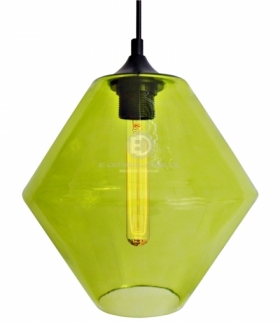 BREMEN LAMPA WISZĄCA 20 1X60W E27 KLOSZ ZIELONY + ŻARÓWKA Candellux 31-36353