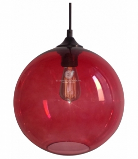 EDISON LAMPA WISZĄCA 25 1X60W E27 CZERWONY + ŻARÓWKA Candellux 31-21410