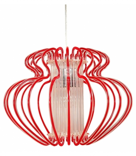 IMPERIA LAMPA WISZĄCA 1X60W E27 520X420 DUŻA CZERWONA PROMOCJA Candellux 31-36578