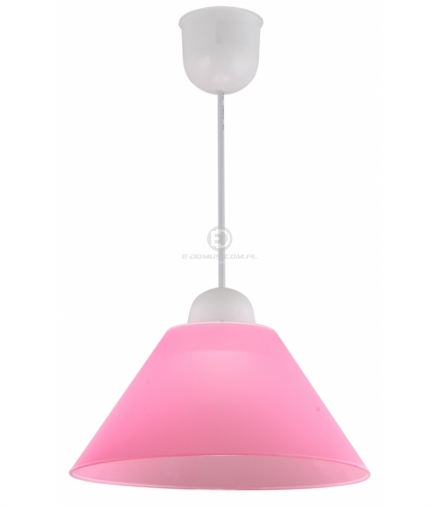 FAMA LAMPA WISZĄCA PLASTIK E27 1X60W RÓŻOWY PROMOCJA Candellux 31-20157