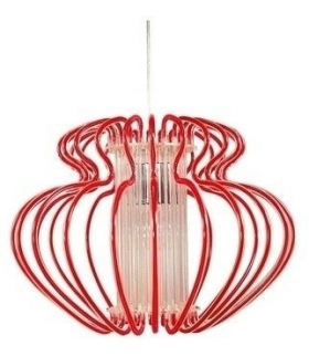 IMPERIA LAMPA WISZĄCA 1X60W E27 450X330 MAŁA CZERWONA PROMOCJA Candellux 31-36608