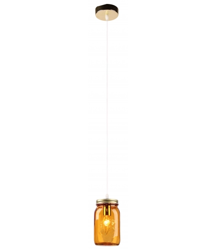 JARS LAMPA WISZĄCA 10 1X40W E14 KLOSZ POMARAŃCZOWY Candellux 31-42880