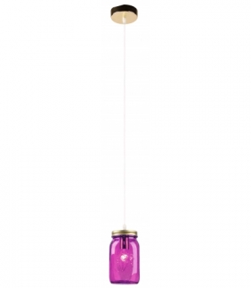 JARS LAMPA WISZĄCA 10 1X40W E14 KLOSZ FIOLETOWY Candellux 31-42958