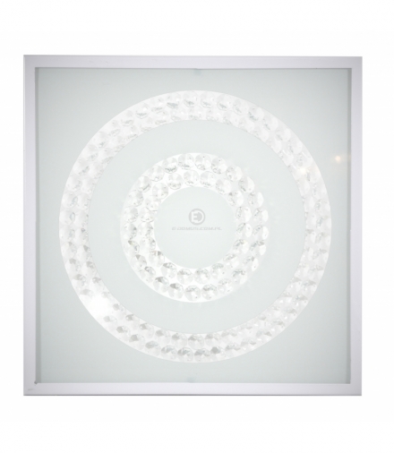 LUX LAMPA SUFITOWA PLAFON 29X29 16W LED 6500K BIAŁY PODWÓJNY RING Candellux 10-60662