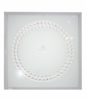 LUX LAMPA SUFITOWA PLAFON 29X29 16W LED 6500K SATYNA DUŻY RING Candellux 10-60679