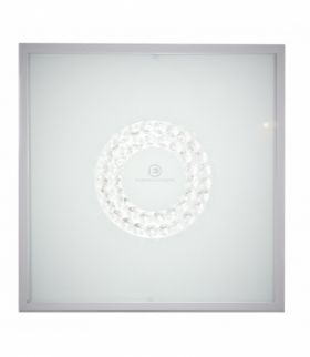 LUX LAMPA SUFITOWA PLAFON 29X29 16W LED 6500K SATYNA MAŁY RING Candellux 10-60686