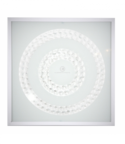 LUX LAMPA SUFITOWA PLAFON 29X29 16W LED 4000K BIAŁY PODWÓJNY RING Candellux 10-64493