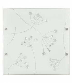 ARTY LAMPA SUFITOWA PLAFON 40X40 2X60W E27 KRYSZTAŁKI Candellux 10-61010