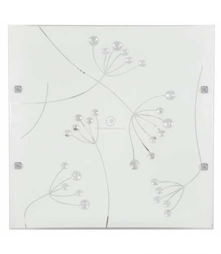 ARTY LAMPA SUFITOWA PLAFON 40X40 2X60W E27 KRYSZTAŁKI Candellux 10-61010