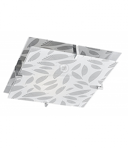 FIKUS LAMPA SUFITOWA PLAFON 30x30 1X60W E27 CHROM Candellux 10-12814