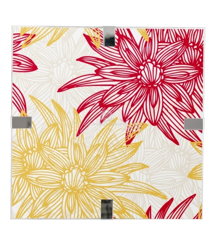 GEORGIA LAMPA SUFITOWA PLAFON 31X31 10W LED CZERWONO ŻÓŁTY 6500K Candellux 10-45379