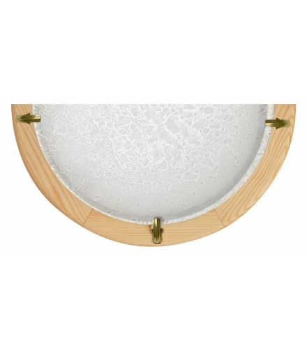 010 LAMPA SUFITOWA PLAFON 1/2 30 DITREVI 1X60W BIAŁY DREWNO Candellux 11-94585