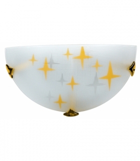 STARS LAMPA SUFITOWA PLAFON 1/2 1X60W E27 AMBRA Candellux 11-79506