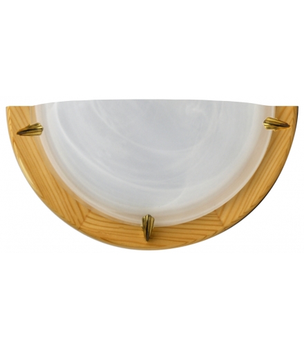 DUNA LAMPA SUFITOWA PLAFON 1/2 SOSNA ALABASTER 1X60W Candellux 11-64113