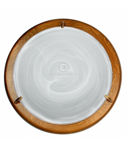 DUNA LAMPA SUFITOWA PLAFON 36 DĄB ALABASTER 2X60W Candellux 14-64090