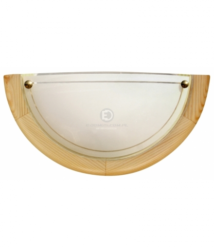 1030 LAMPA SUFITOWA PLAFON 1/2 DREWNO STANDARD 1X60W E27 SOSNA Candellux 11-32440