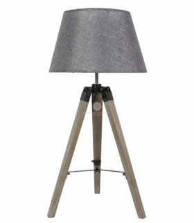 LUGANO LAMPA GABINETOWA 1X60W E27 SZARY + ABAŻUR Candellux 41-31150