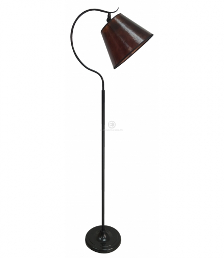 NEBRASCA LAMPA PODŁOGOWA 1X60W E27 CZARNA ABAŻUR BRĄZOWY Candellux 51-41913