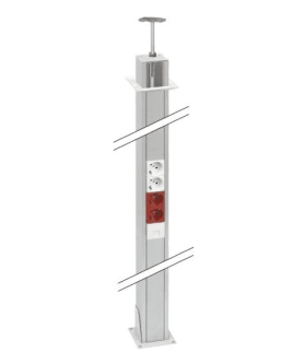 Element przedłużający do kolumn dwustronnych ALK dł.1,5m aluminium ALK22P15/8