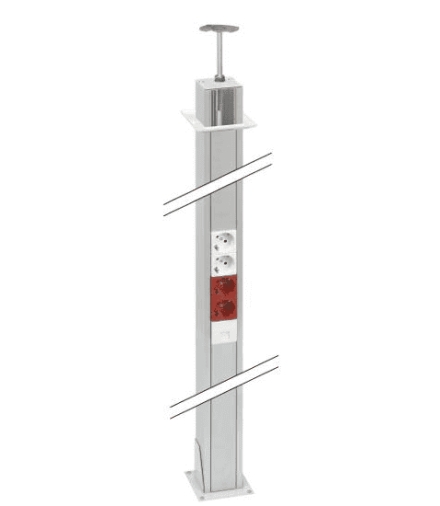 Element przedłużający do kolumn dwustronnych ALK dł.1,5m aluminium ALK22P15/8