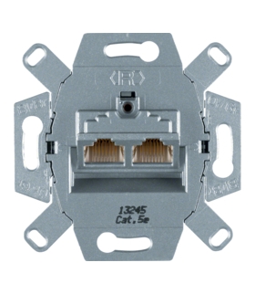 one.platform Mechanizm gniazda komputerowego UAE 2-kr (RJ45), ekranowane kat. 5e Berker 534555