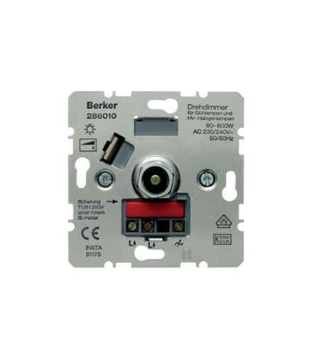 one.platform Ściemniacz obrotowy 60-600 W, mechanizm Berker 286010