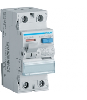 CFC263J RCCB Wyłącznik różnicowoprądowy 1P+N 63A 300mA 6kA AC Hager