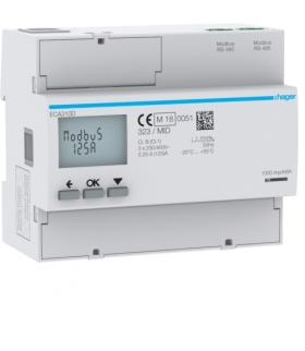 ECA310D Licznik energii elektrycznej 3-fazowy, 125A 6M, AGARDIO, MID Hager